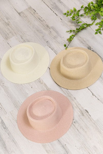 Classic Boater Straw Sun Hats