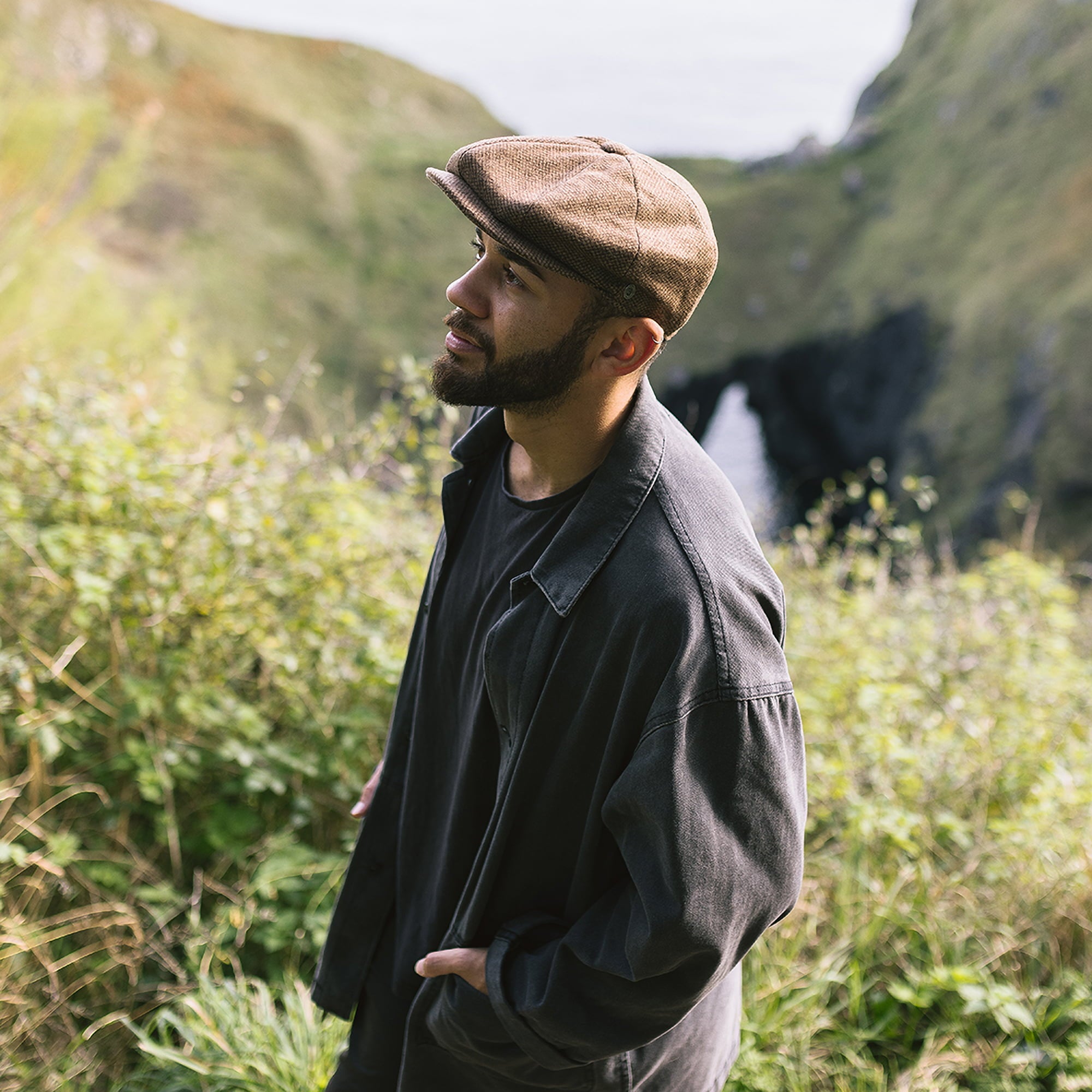 Brown Wool Blend Newsboy Cap - Image 6
