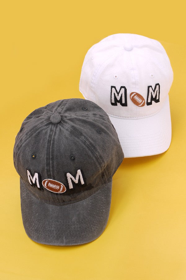 Game Day Mom Football Washed Baseball Cap