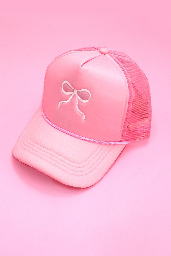 Embroidery Ribbon Bow Trucker Cap - Image 9