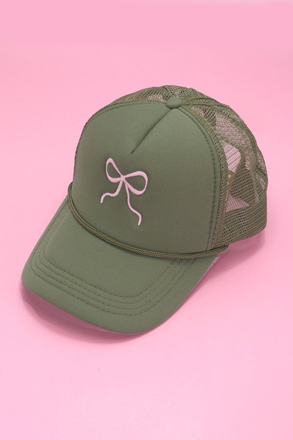 Embroidery Ribbon Bow Trucker Cap - Image 7