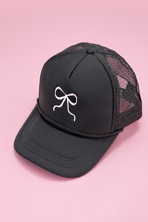 Embroidery Ribbon Bow Trucker Cap - Image 5