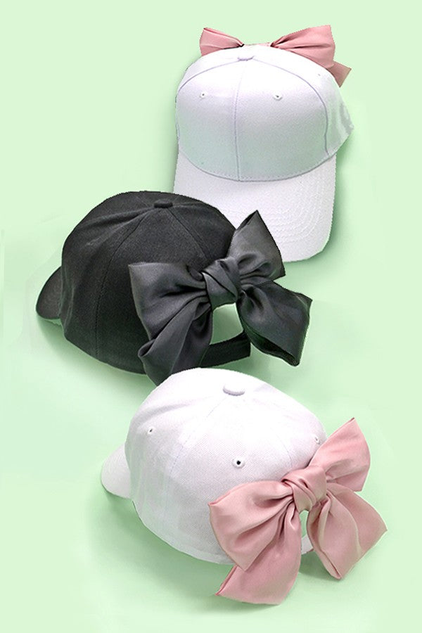 Big Bow Ribbon Baseball Cap