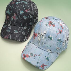 Floral Jean Casual Baseball Cap