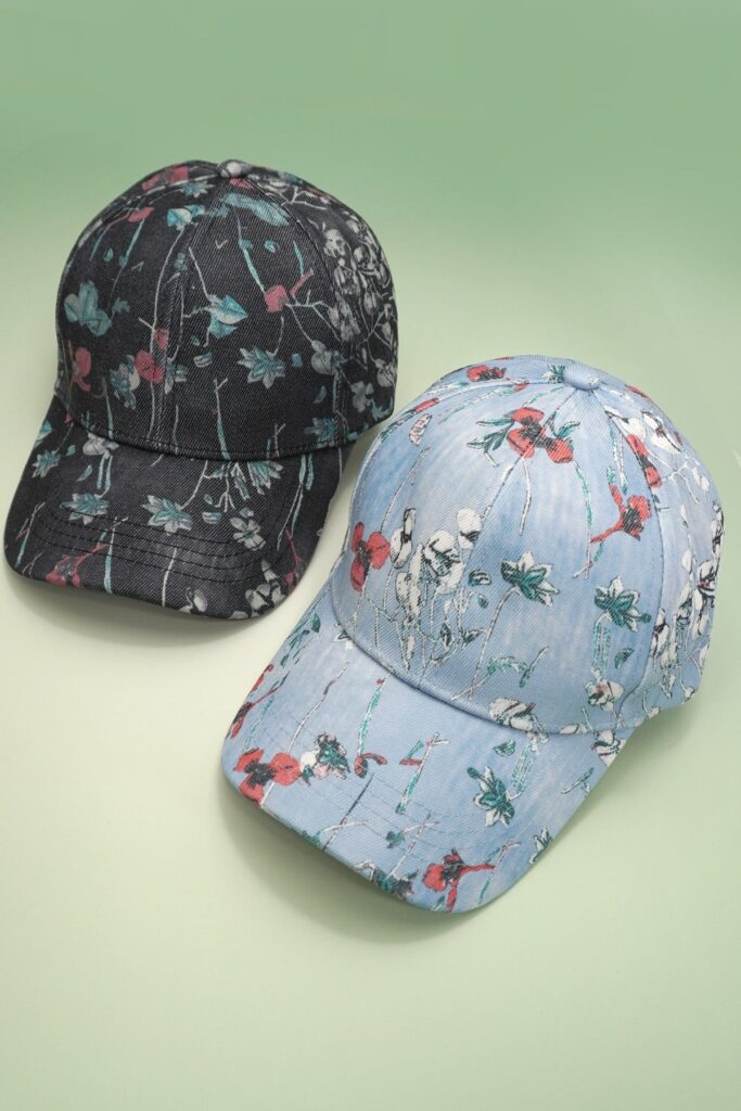 Floral Jean Casual Baseball Cap