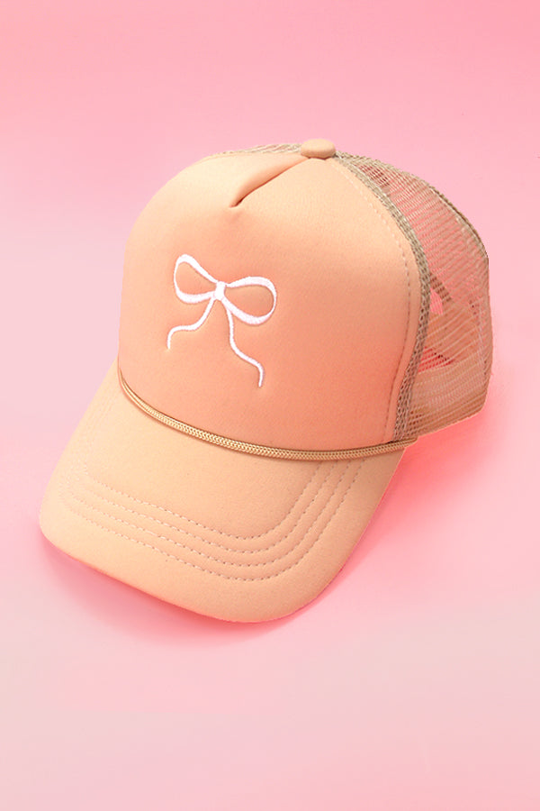 Embroidery Ribbon Bow Trucker Cap - Image 11
