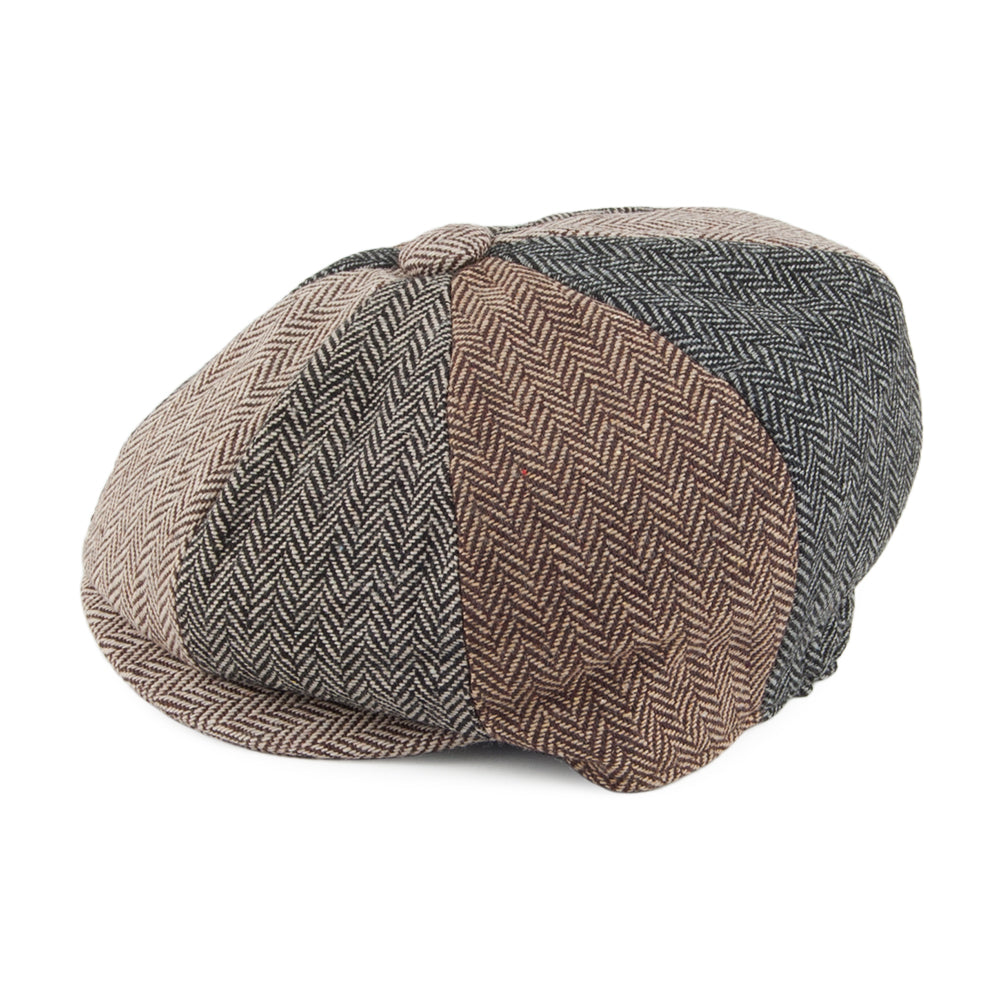 Multi-Coloured Baby Herringbone Patch Newsboy Cap - Image 3