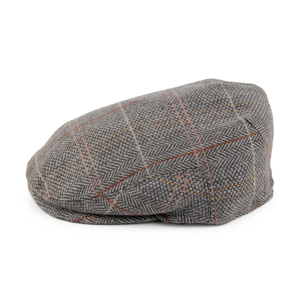 Brown-Grey Baby Tweed Flat Cap - Image 3
