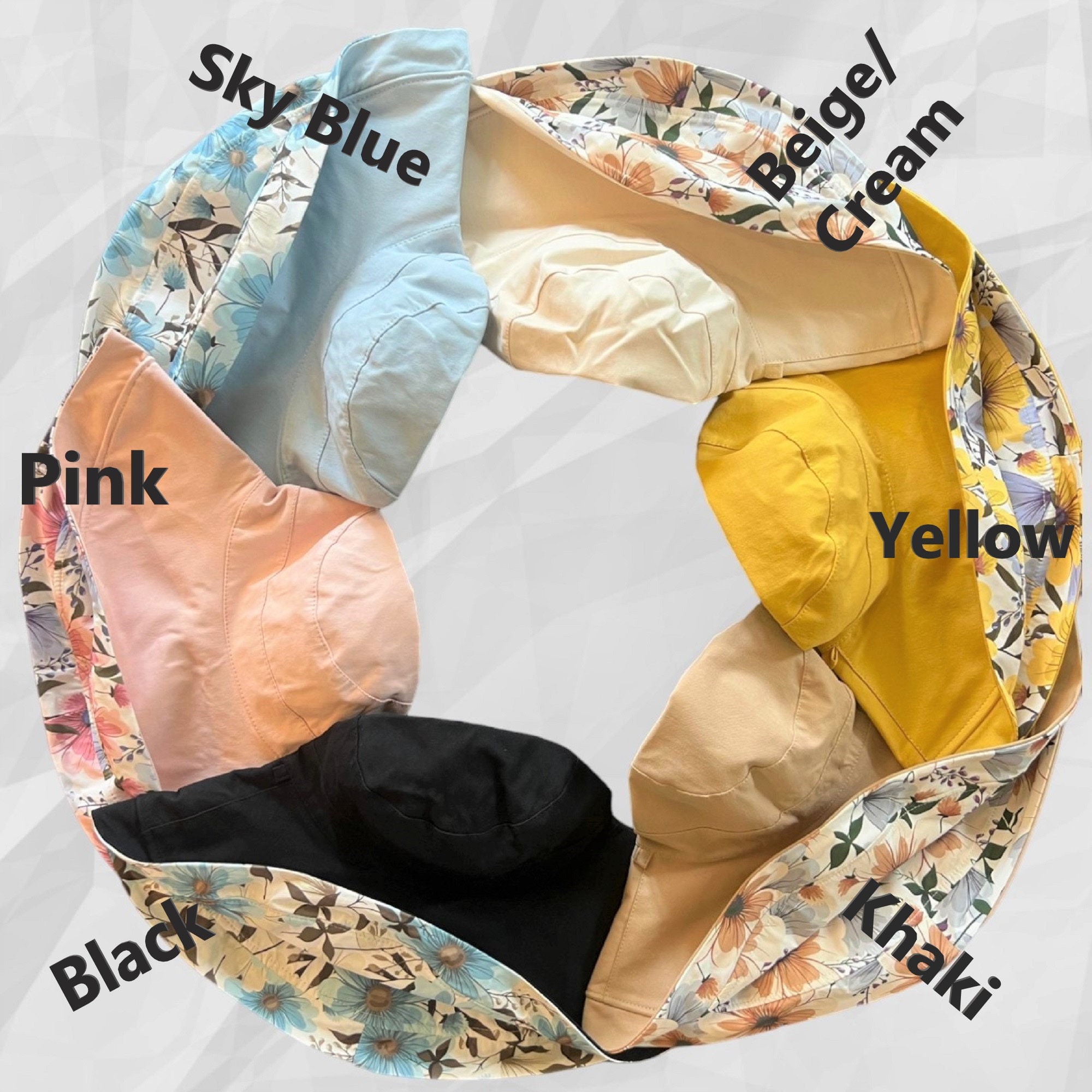 Reversible Daisy Wide Brim Sun Hat - 100 % Cotton Summer Gardening Accessory & - Image 12