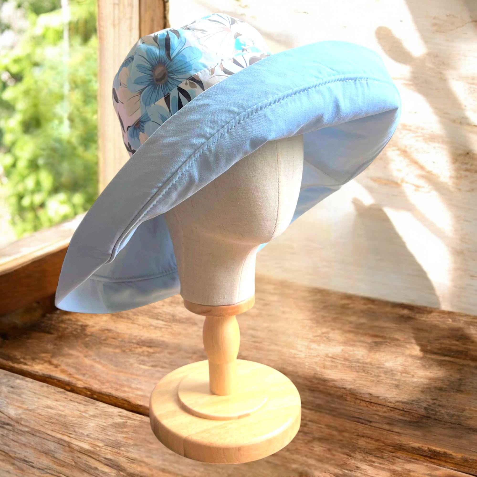 Reversible Daisy Wide Brim Sun Hat - 100 % Cotton Summer Gardening Accessory & - Image 7