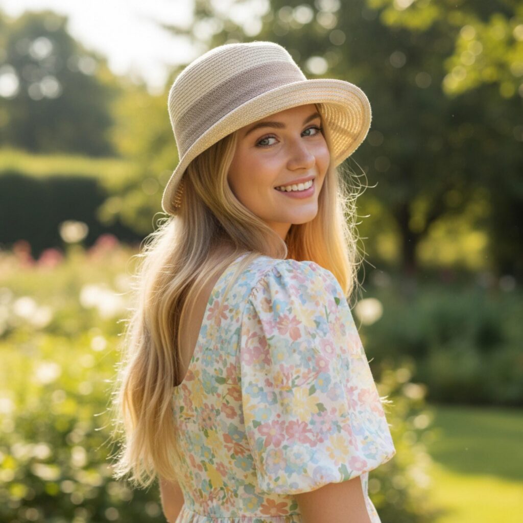 Women Cloche Hat Short Brim Bucket Hat Summer Women's Sun Hats Feminine 1920s Hats