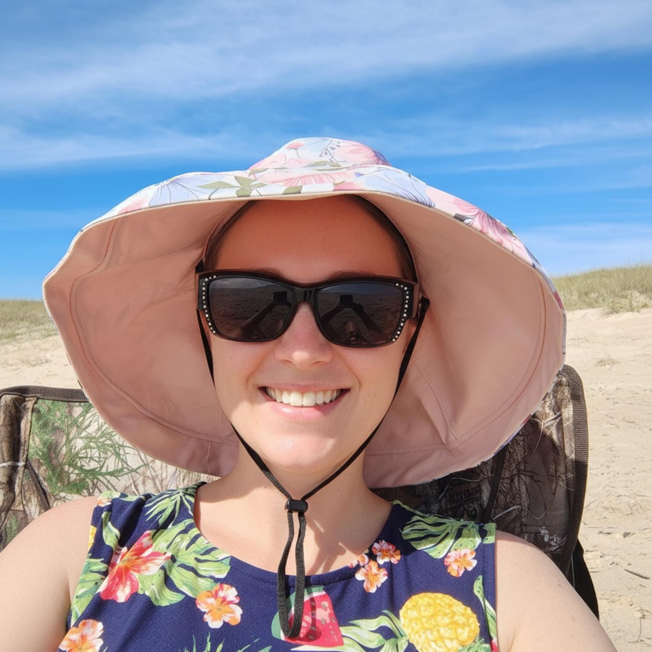 Reversible Daisy Wide Brim Sun Hat - 100 % Cotton Summer Gardening Accessory & - Image 10